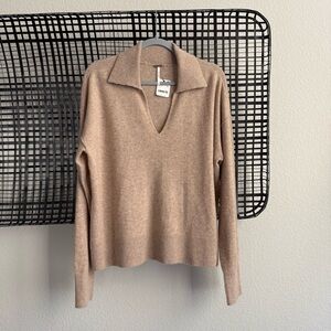 Free people Eloura cashmere Henley lidlow brown